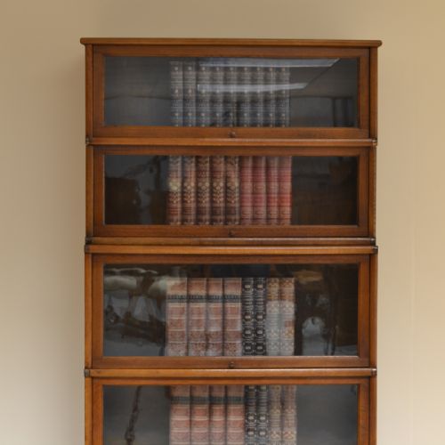 fig 2. Tall Golden Oak Globe Wernicke Stacking Barristers Bookcase