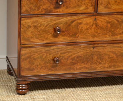 fig 3. Spectacular Quality Victorian Rich Figured Mahogany Antique Linen Press