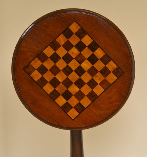 fig 1. High Quality Victorian Mahogany Antique Chess Table