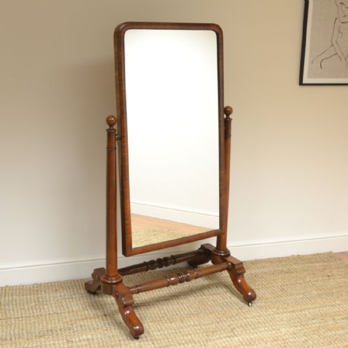 Magnificent Quality Large Victorian Antique Cheval Mirror