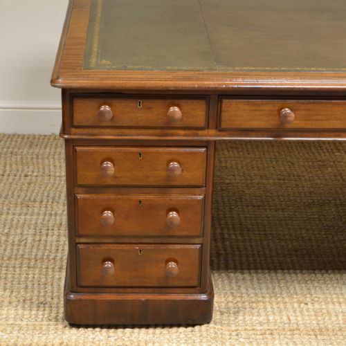 fig 2. Large Victorian Mahogany Antique Partners Desk