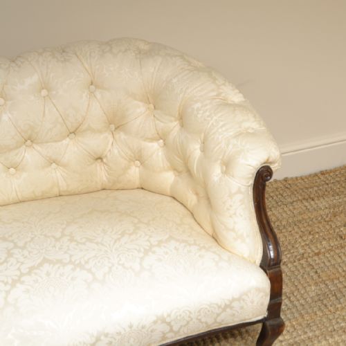 fig 3. Small Victorian Walnut Antique Settee