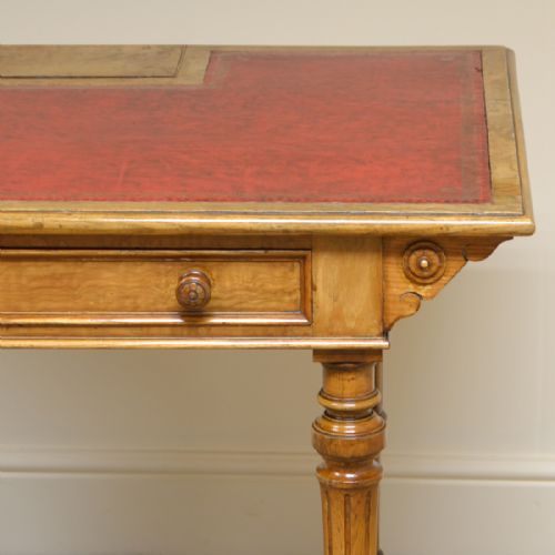 fig 3. Spectacular John Taylor & Son Antique Victorian Burr Ash Writing Table