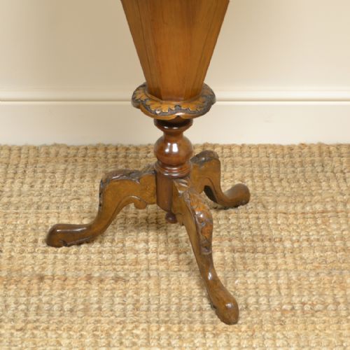fig 2. Elegant Walnut Victorian Antique Workbox