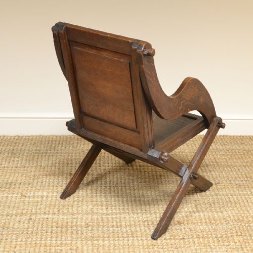 fig 1. Victorian Arts And Crafts Solid Oak Antique Glastonbury Chair