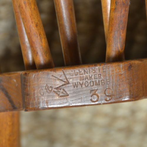 fig 2. Four Country House Kitchen Elm Antique Windsor Chairs