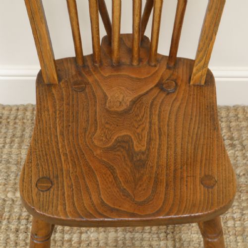 fig 3. Four Country House Kitchen Elm Antique Windsor Chairs