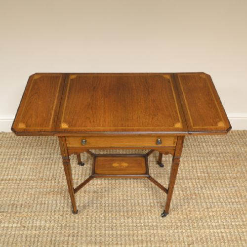 fig 3. Small Victorian Rosewood Inlaid Antique Sofa Table