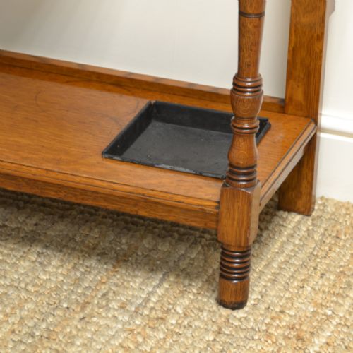 fig 3. Quality Oak Arts & Crafts Victorian Antique Hall Stand