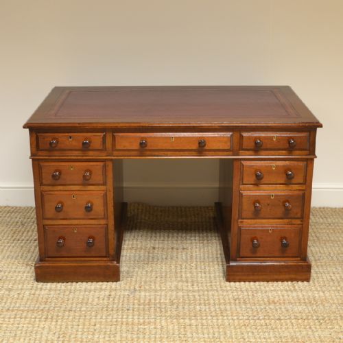 Beautiful Victorian Antique Pedestal Desk