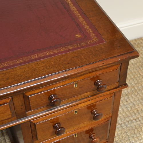 fig 1. Beautiful Victorian Antique Pedestal Desk