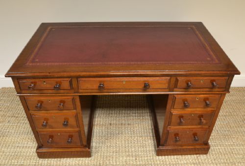 fig 2. Beautiful Victorian Antique Pedestal Desk