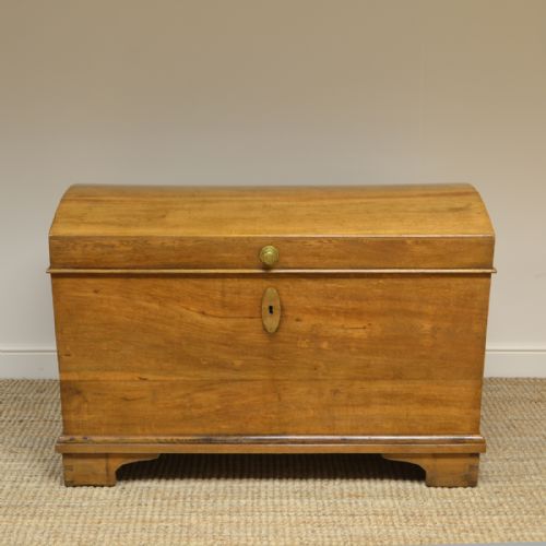 Huge Oak Antique Dome Top Period Chest / Coffer
