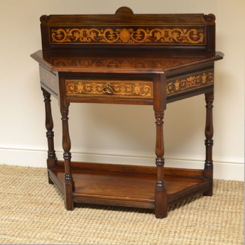 fig 3. High Quality Walnut Shoolbred Inlaid Antique Side Table