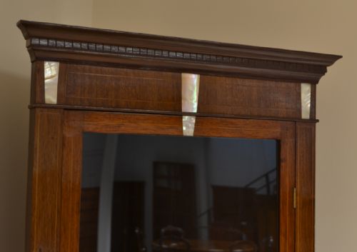 fig 2. Fine Quality Victorian Inlaid Floor Standing Antique Corner Cabinet