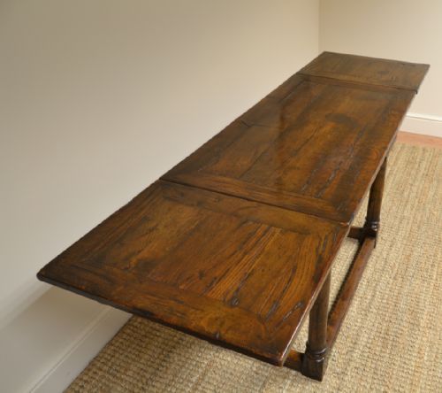 fig 1. Unusual 17th Century Small Extending Antique Refectory Table