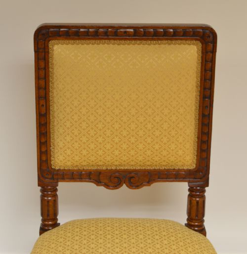fig 2. Spectacular Set of 8 Victorian Solid Oak Antique Dining Chairs