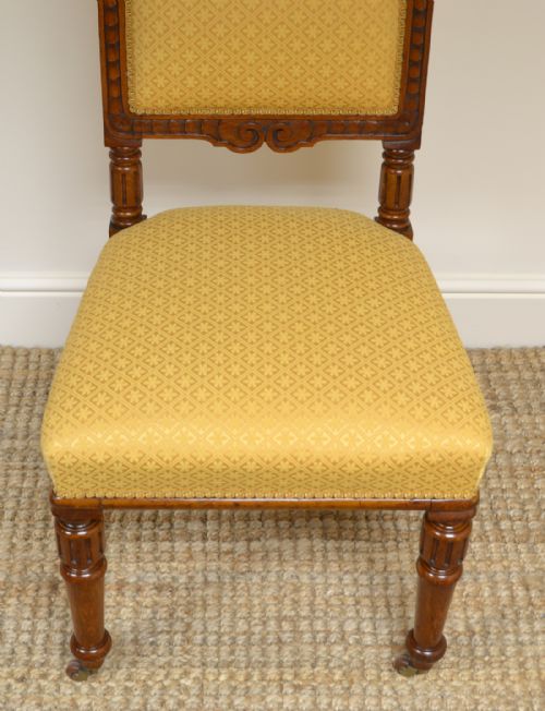 fig 3. Spectacular Set of 8 Victorian Solid Oak Antique Dining Chairs