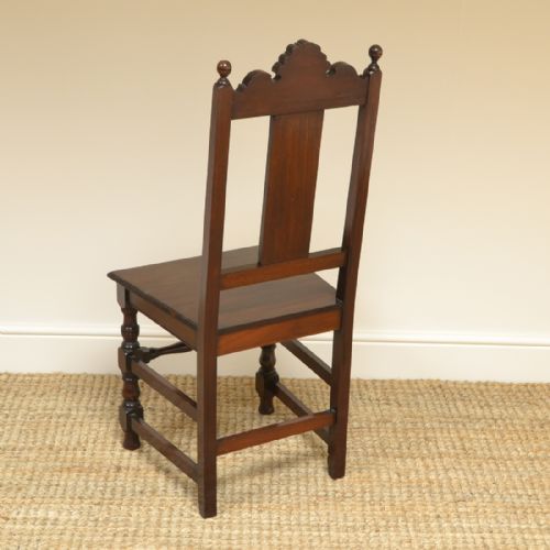 fig 3. Pair of Victorian Walnut Inlaid Antique Hall Chairs
