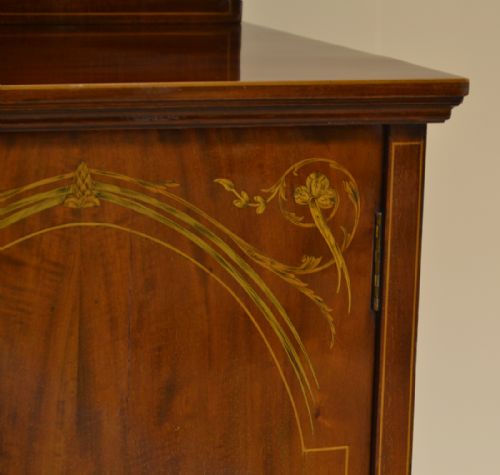 fig 2. Spectacular Inlaid Edwardian Antique Mahogany Music Cabinet