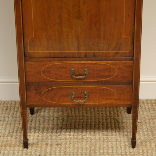 fig 3. Spectacular Inlaid Edwardian Antique Mahogany Music Cabinet