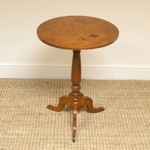 Country House Oak Antique Victorian Tripod Occasional Table