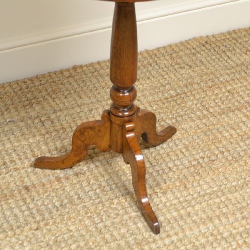 fig 2. Country House Oak Antique Victorian Tripod Occasional Table