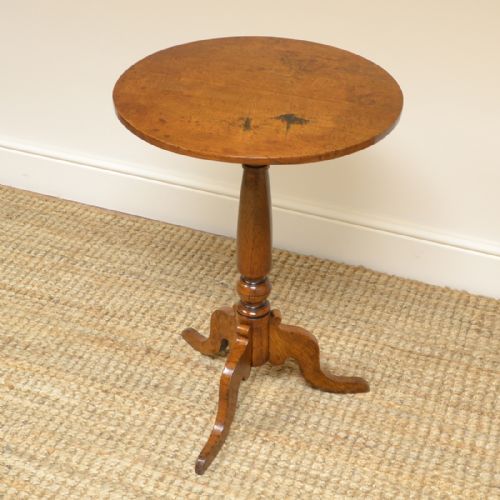 fig 3. Country House Oak Antique Victorian Tripod Occasional Table