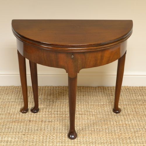 Rare George III Triple Top D Shaped Games and Tea Table