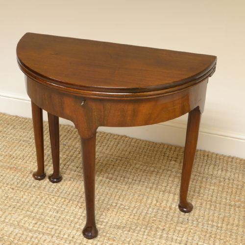 fig 1. Rare George III Triple Top D Shaped Games and Tea Table