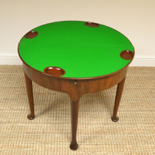 fig 3. Rare George III Triple Top D Shaped Games and Tea Table
