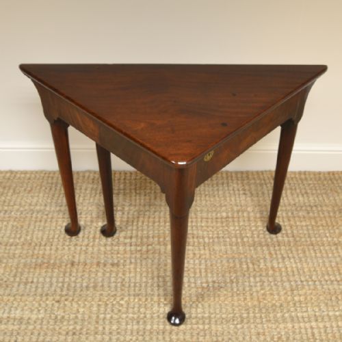 fig 1. Rare George III Mahogany Antique Corner Lamp Table