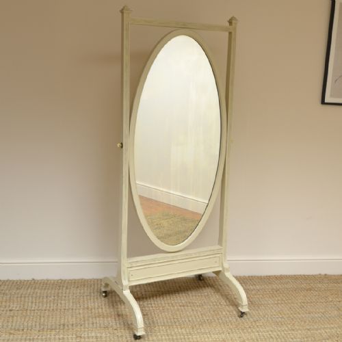 Victorian Painted Antique Cheval Mirror