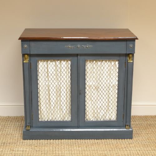 Victorian Neoclassical Antique Painted Cupboard