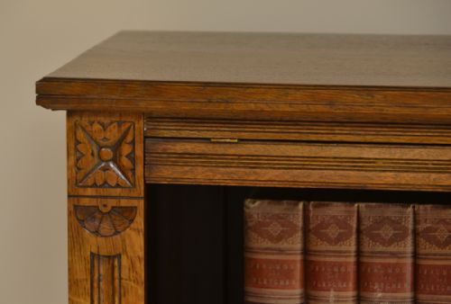 fig 1. Quality Victorian Oak Antique Open Bookcase