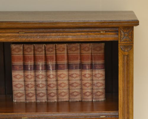 fig 2. Quality Victorian Oak Antique Open Bookcase