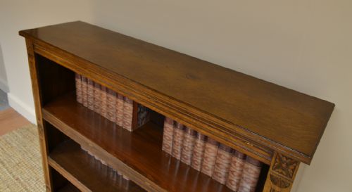 fig 3. Quality Victorian Oak Antique Open Bookcase