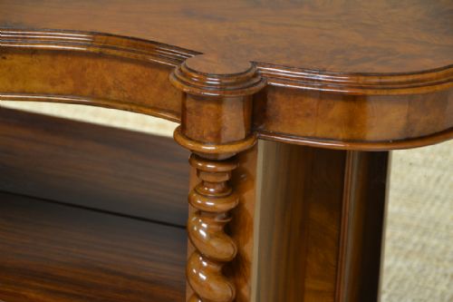 fig 3. Spectacular Figured Walnut Victorian Display Bookcase Credenza