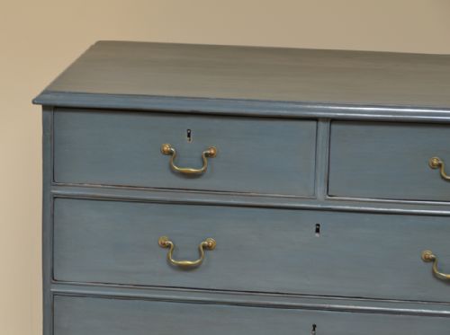 fig 2. Georgian Painted Antique Chest Of Drawers