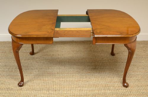 fig 2. Stylish Art Deco Figured Walnut Antique Table and Six Chairs