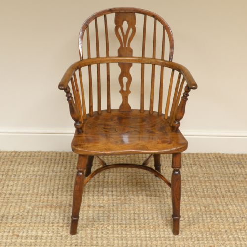 Quality Country House Yew & Elm Georgian Antique Windsor Chair