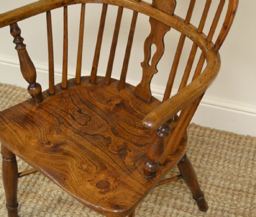 fig 2. Quality Country House Yew & Elm Georgian Antique Windsor Chair