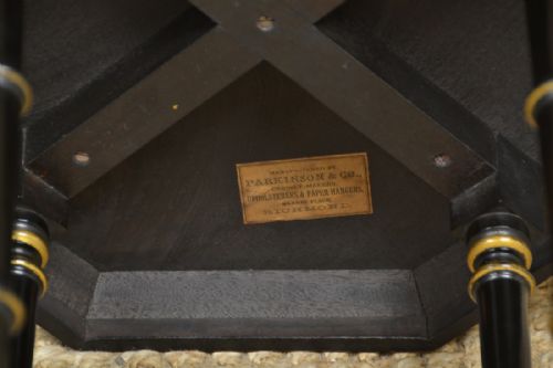 fig 1. Victorian Arts & Crafts Ebonized Occasional Lamp Table