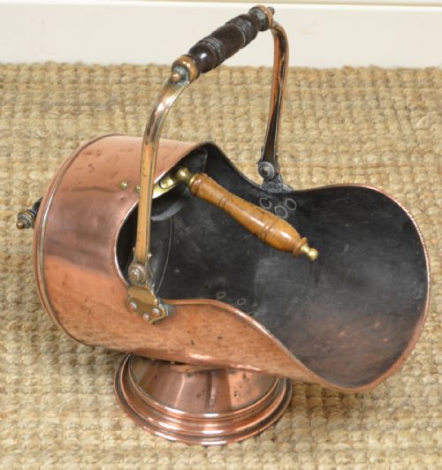 fig 2. Unusual Copper Decorative Victorian Antique Coal Bucket
