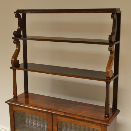 fig 2. Elegant Regency Rosewood Antique Display Bookcase