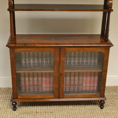 fig 3. Elegant Regency Rosewood Antique Display Bookcase