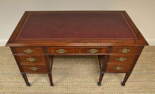 fig 3. Quality Waring & Gillow Antique Edwardian Mahogany Desk