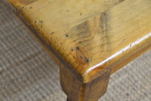 fig 1. Large Victorian Pine Country Farm House Antique Kitchen Table