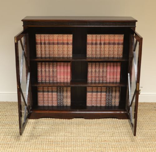 fig 2. Quality Edwardian Maple & Co Walnut Antique Glazed Bookcase