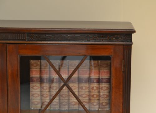fig 3. Quality Edwardian Maple & Co Walnut Antique Glazed Bookcase